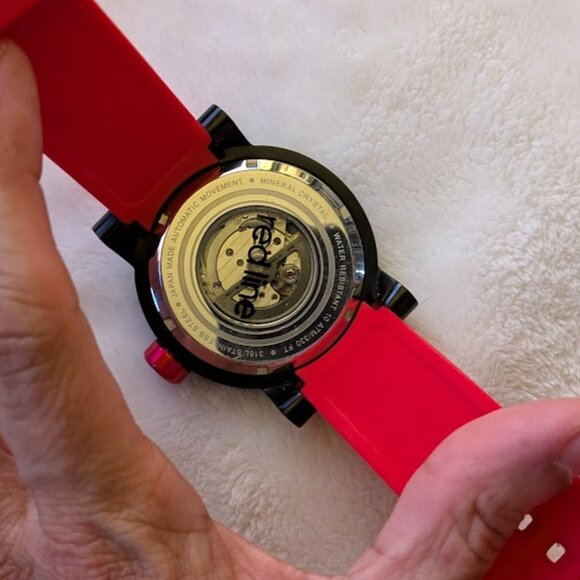 ⬇️PD⬇️REDLINE TORQUE SPORT AUTOMATIC MOVEMENT 21 JEWELS  W/R 10ATM MEN - Picture 5 of 11